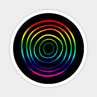 Rainbow Circles Design Magnet